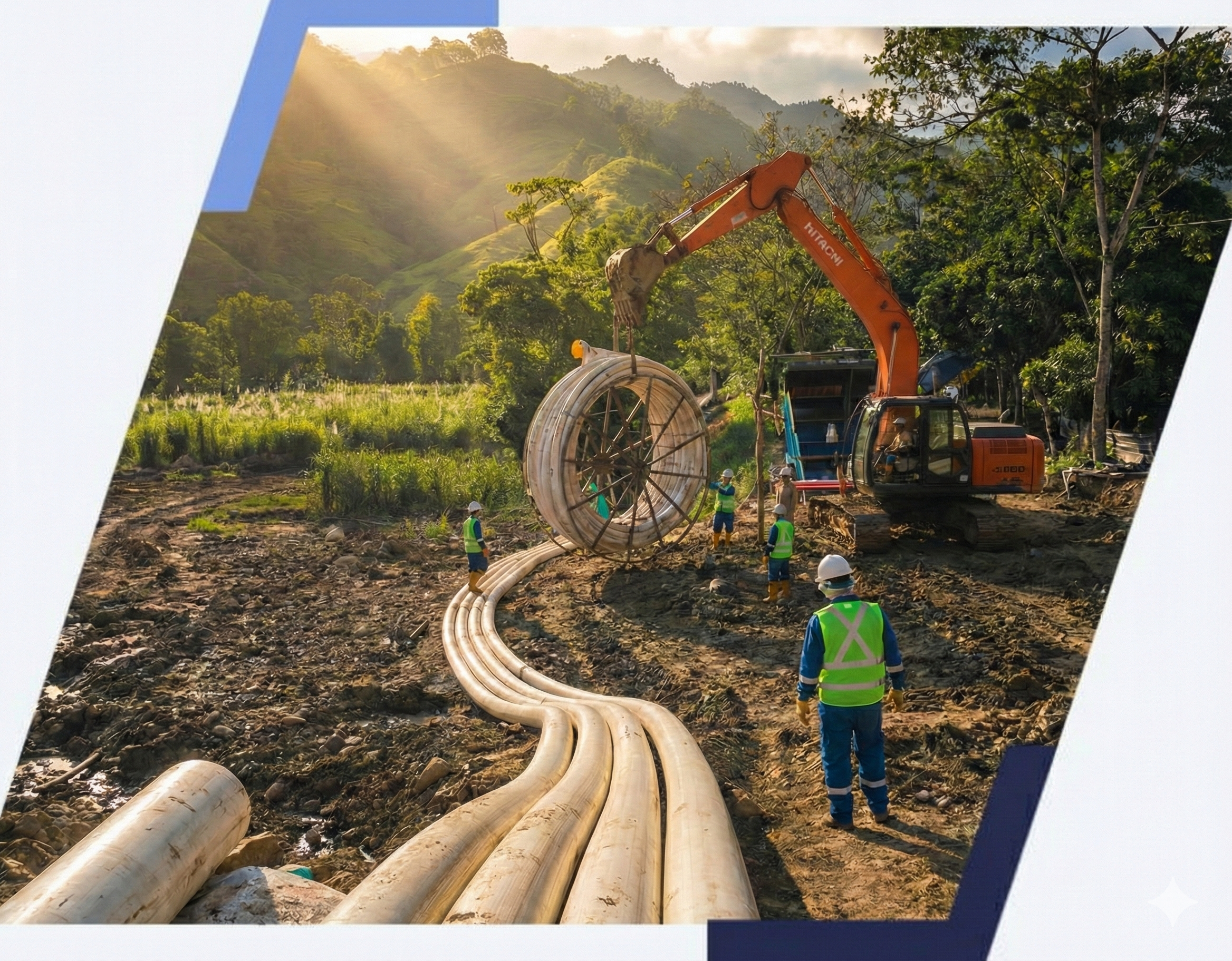 Proyecto EPC de infraestructura no metálica con tuberías RTP y HDPE para transporte de hidrocarburos, instalación onshore de alta presión conforme API 15S, solución anticorrosión para oil & gas.