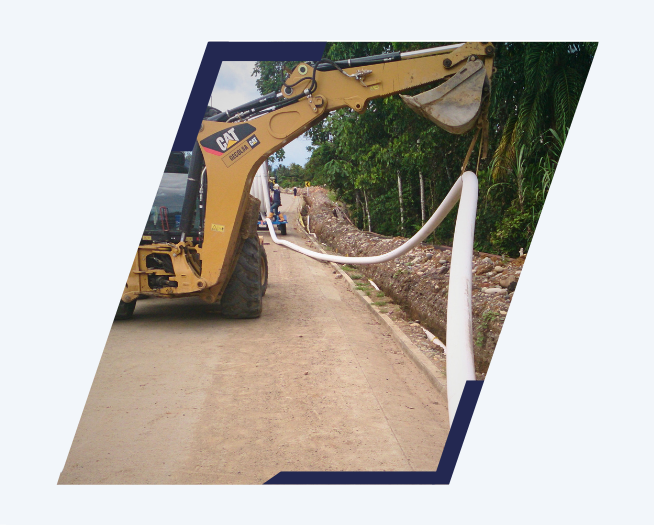 Instalación de tubería termoplástica reforzada RTP en proyecto de infraestructura no metálica EPC por Imantt.